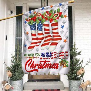 Christmas Flag, We Wish You Ameri Christmas…