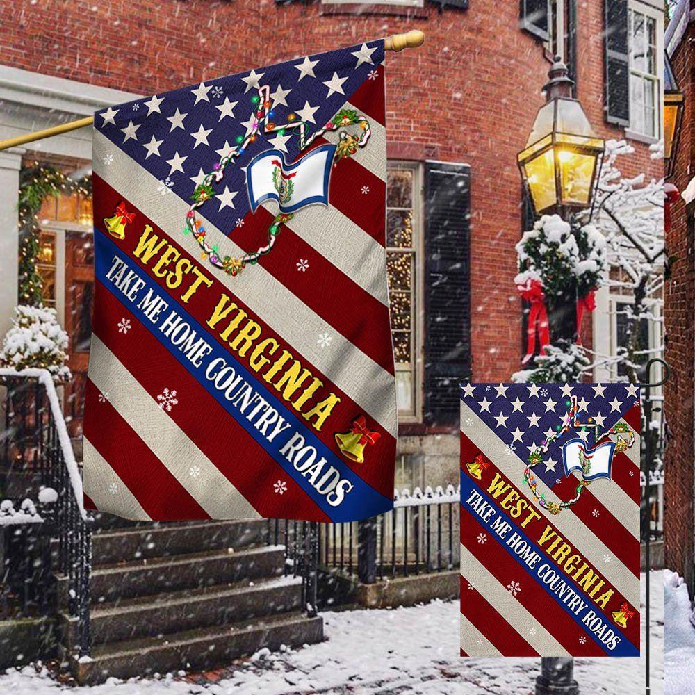 Christmas Flag, West Virginia Christmas Flag West Virginia Take Me Home Country Roads Flag, Christmas Garden Flags, Christmas Outdoor Flag Christmas Flag, West Virginia Christmas Flag West Virginia Take Me Home Country Roads Flag, Christmas Garden Flags, Christmas Outdoor Flag