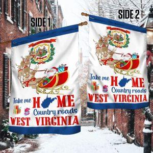 Christmas Flag West Virginia Take Me Home Country Roads Flag Christmas Garden Flags Christmas Outdoor Flag 3 k0hc1s.jpg