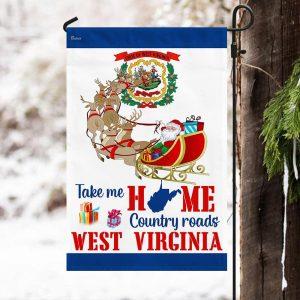 Christmas Flag West Virginia Take Me Home Country Roads Flag Christmas Garden Flags Christmas Outdoor Flag 4 nlqmpz.jpg