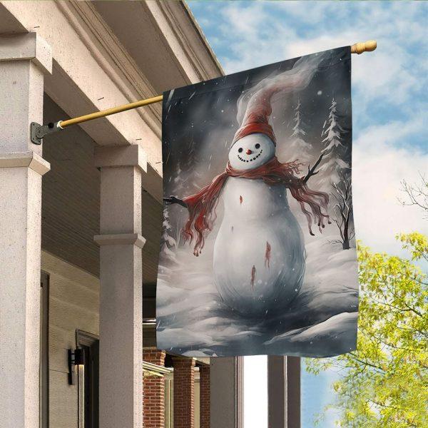 Christmas Flag, Winters Whisper The Mystical Snowman Snowman Xmas Garden Flag, Christmas Garden Flags, Christmas Outdoor Flag