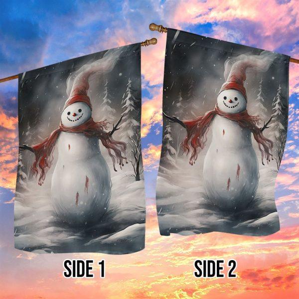 Christmas Flag, Winters Whisper The Mystical Snowman Snowman Xmas Garden Flag, Christmas Garden Flags, Christmas Outdoor Flag
