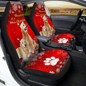 Christmas Golden Retrievers Car Seat Covers, Christmas Car Seat Covers