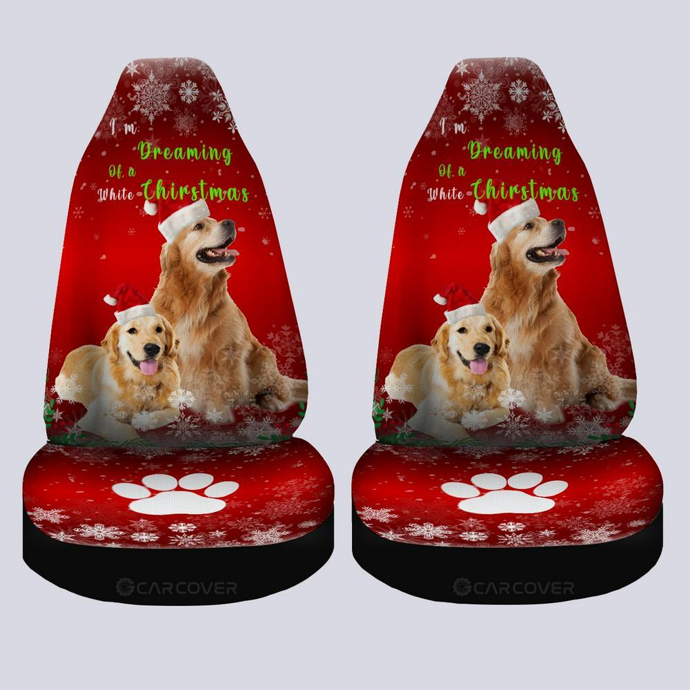 Christmas Golden Retrievers Car Seat Covers, Christmas Car Seat Covers