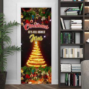 Christmas It’s All About Jesus Door Cover,…