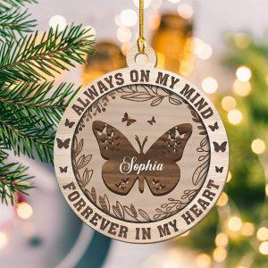Christmas Ornament Always On My Mind Forever In My Heart Wood Ornament Christmas Ornaments 2023 2 gcjahm.jpg