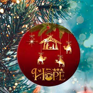 Christmas Ornament Hope Merry Christmas Circle Ceramic Ornament Christmas Ornaments 2023 3 z67gys.jpg