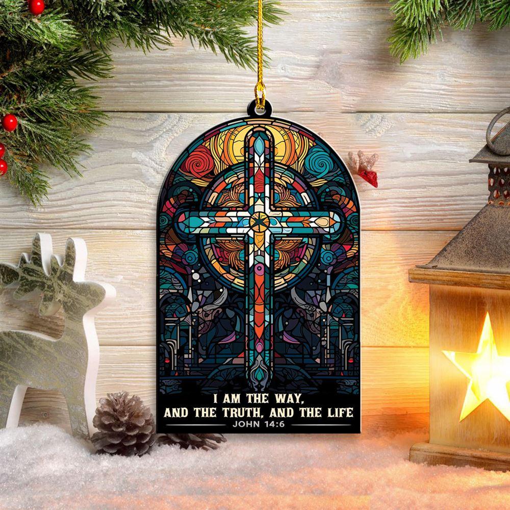 Christmas Ornament, I Am The Way And The Truth And The Life Jesus Acrylic Ornament, Christmas Ornaments 2023 Christmas Ornament, I Am The Way And The Truth And The Life Jesus Acrylic Ornament, Christmas Ornaments 2023