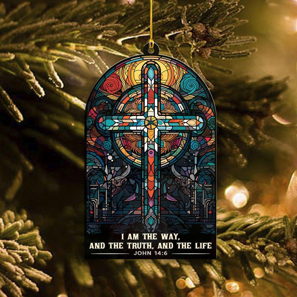 Christmas Ornament, I Am The Way And The Truth And The Life Jesus Acrylic Ornament, Christmas Ornaments 2023 Christmas Ornament, I Am The Way And The Truth And The Life Jesus Acrylic Ornament, Christmas Ornaments 2023