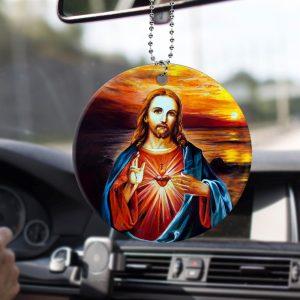 Christmas Ornament Jesus Christ And Mary With Heart Paiting Circle Ceramic Ornament Christmas Ornaments 2023 3 v96cza.jpg