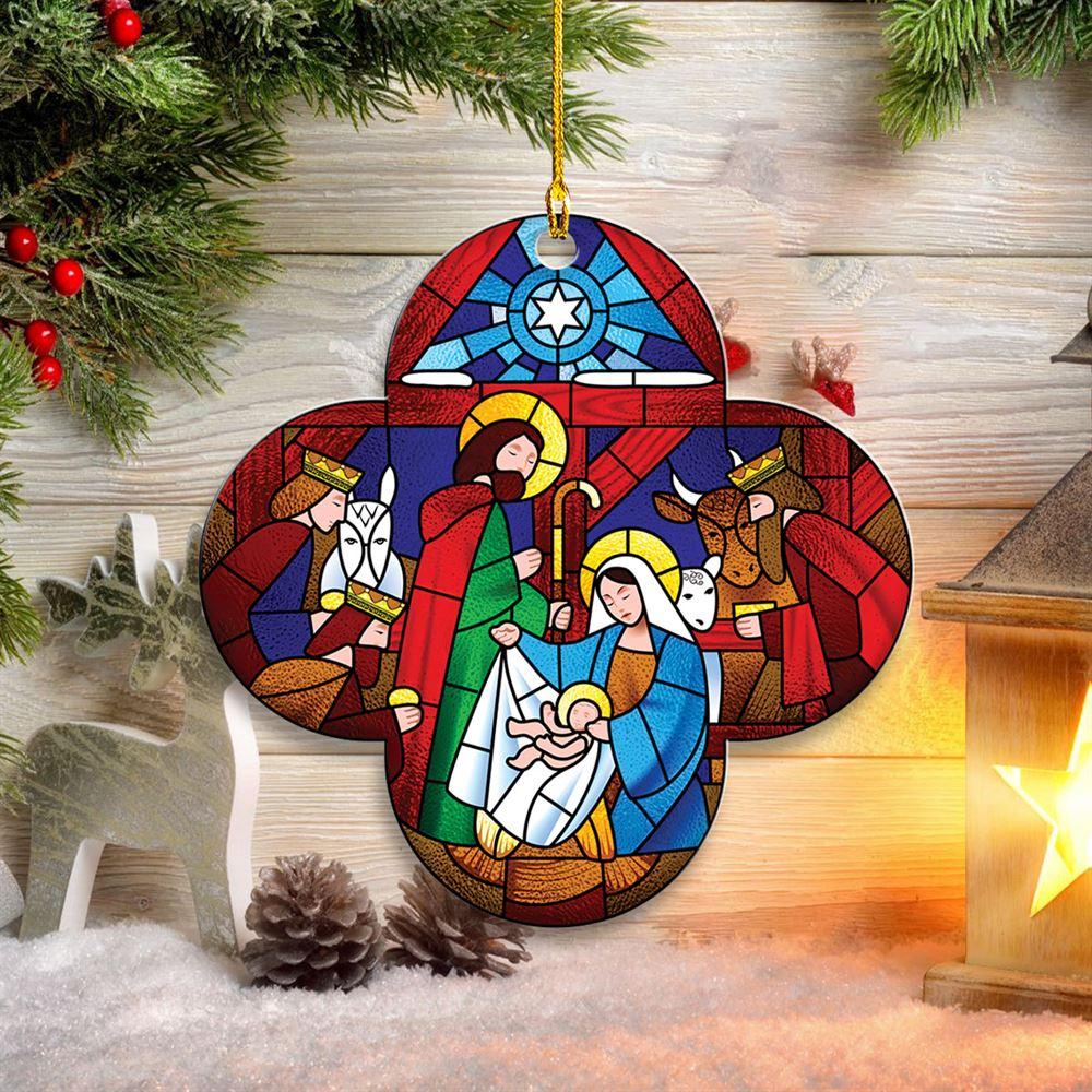 Christmas Ornament, Jesus Family Jesus Joseph Mary Jesus Nativity Printed Acrylic Ornaments, Christmas Ornaments 2023 Christmas Ornament, Jesus Family Jesus Joseph Mary Jesus Nativity Printed Acrylic Ornaments, Christmas Ornaments 2023