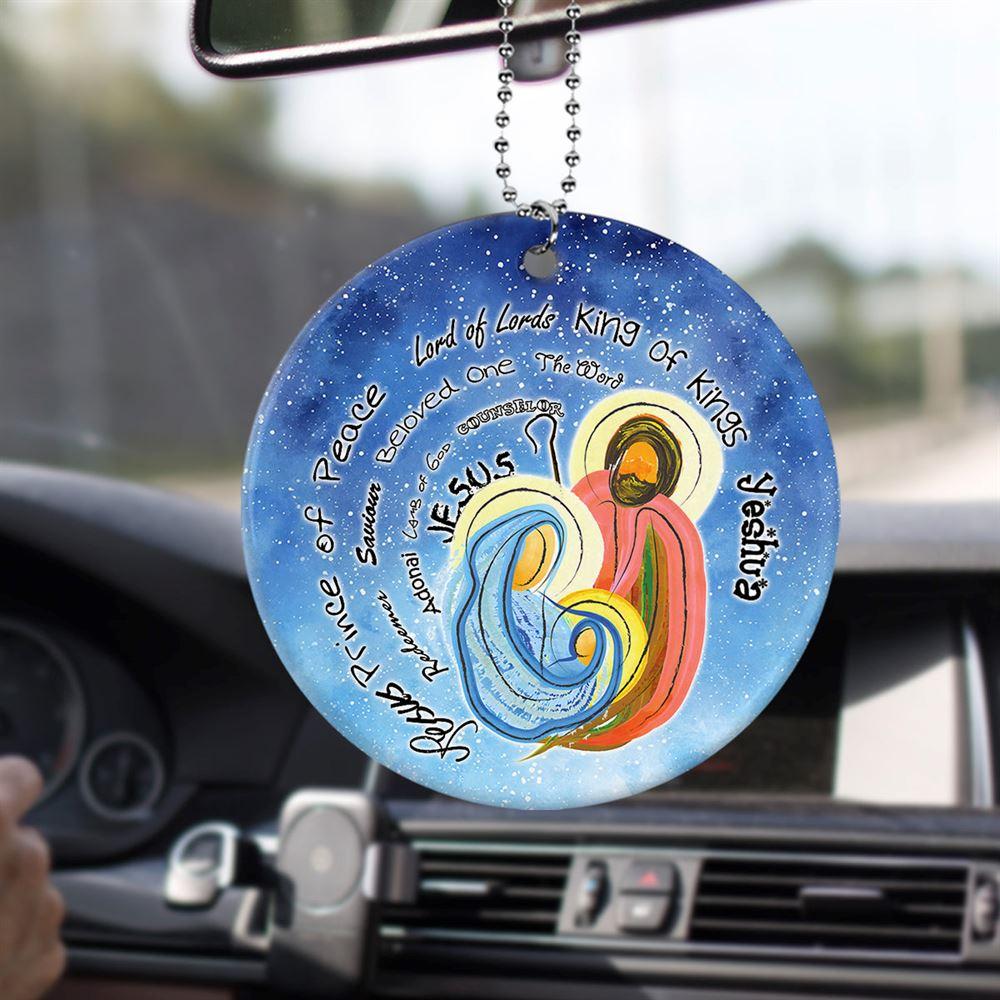 Christmas Ornament, Jesus Prince Of Peace King Of Kings Circle Ceramic Ornament, Christmas Ornaments 2023 Christmas Ornament, Jesus Prince Of Peace King Of Kings Circle Ceramic Ornament, Christmas Ornaments 2023