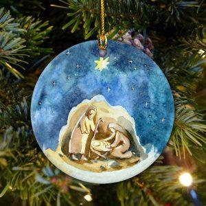 Christmas Ornament, Jesus Was Born On Christmas…