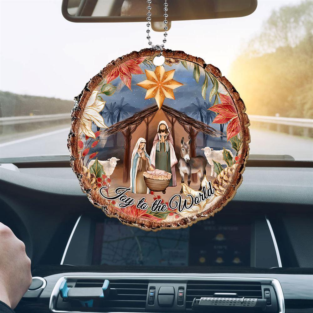 Christmas Ornament, Joy To The World The Holy Night Wood Ornament, Christmas Ornaments 2023