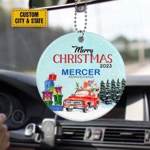 Christmas Ornament Merry Christmas 2023 Customized Circle Ceramic Ornament Christmas Ornaments 2023 3 bg0mge.jpg