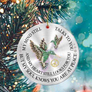 Christmas Ornament My Mind Still Talks To You And My Heart Still Looks For You Circle Ceramic Ornament Christmas Ornaments 2023 2 s13bqa.jpg
