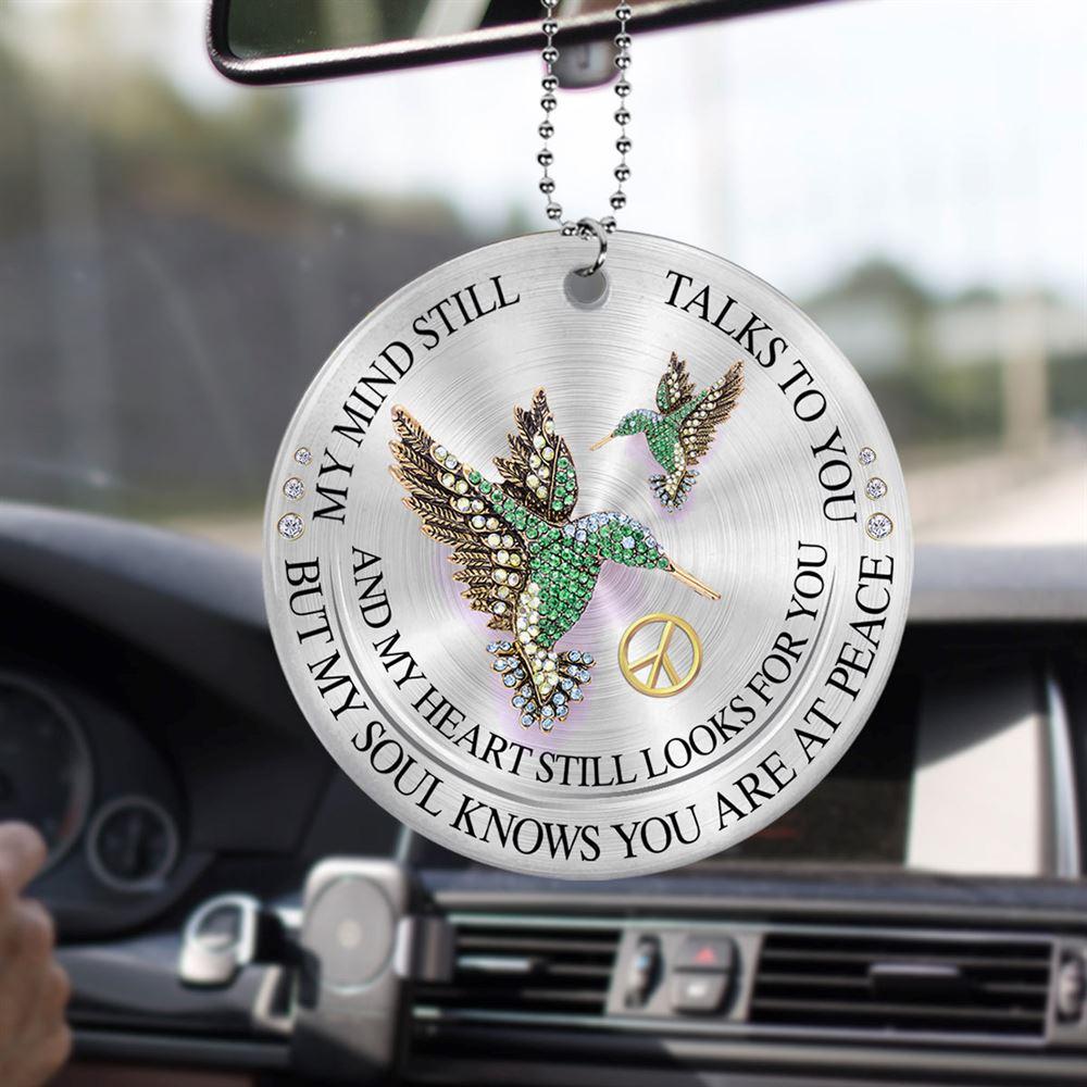 Christmas Ornament, My Mind Still Talks To You And My Heart Still Looks For You Circle Ceramic Ornament, Christmas Ornaments 2023 Christmas Ornament, My Mind Still Talks To You And My Heart Still Looks For You Circle Ceramic Ornament, Christmas Ornaments 2023