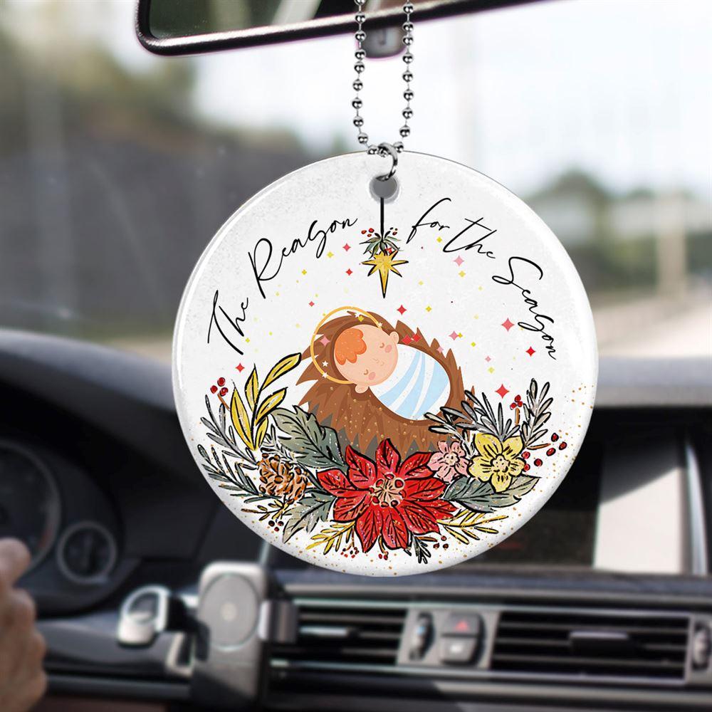 Christmas Ornament, The Reason For The Season Jesus Circle Ceramic Ornament, Christmas Ornaments 2023 Christmas Ornament, The Reason For The Season Jesus Circle Ceramic Ornament, Christmas Ornaments 2023