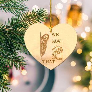 Christmas Ornament We Saw That Santa And Jesus Printed Wood Ornaments Christmas Ornaments 2023 2 ckfhvs.jpg
