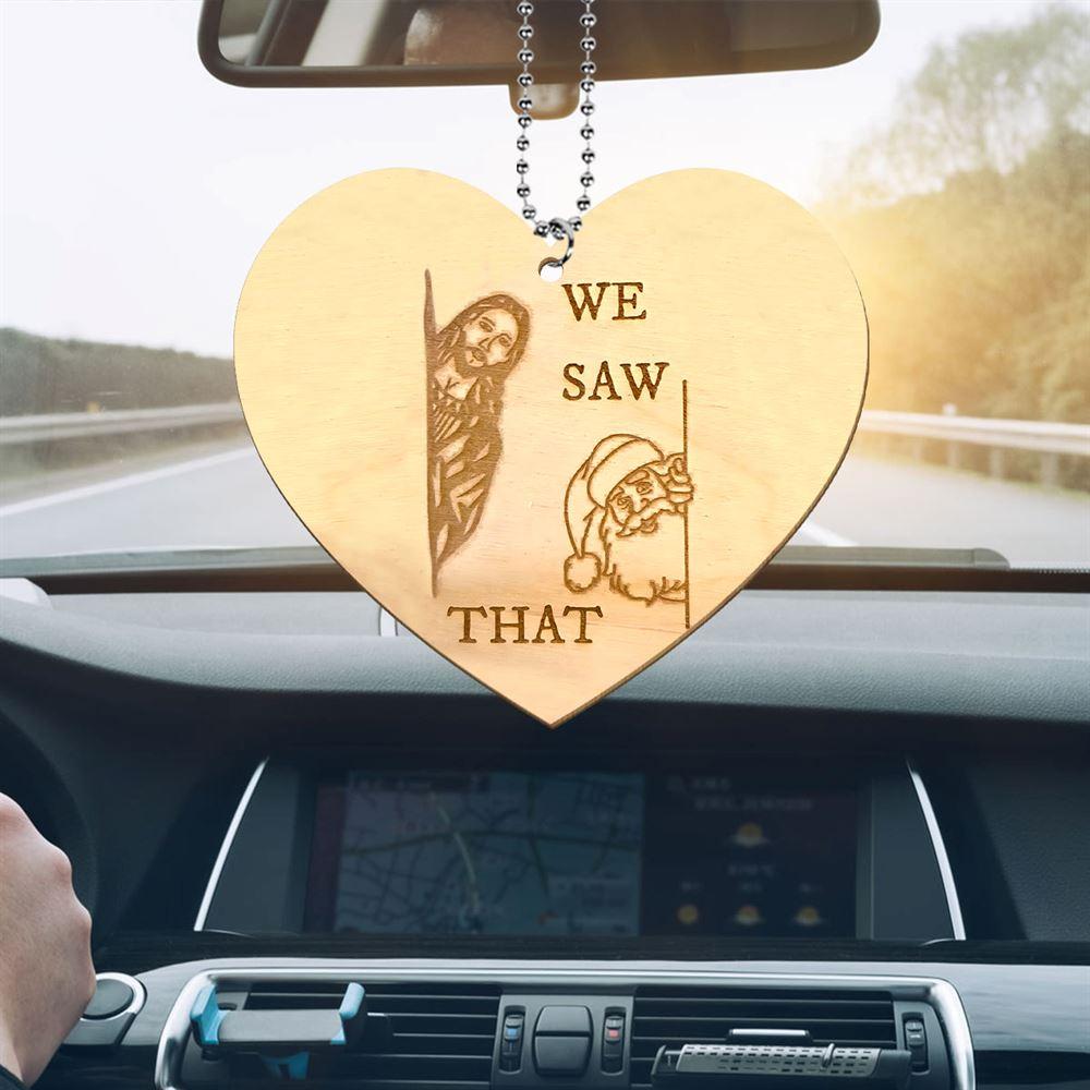 Christmas Ornament, We Saw That Santa And Jesus Printed Wood Ornaments, Christmas Ornaments 2023 Christmas Ornament, We Saw That Santa And Jesus Printed Wood Ornaments, Christmas Ornaments 2023