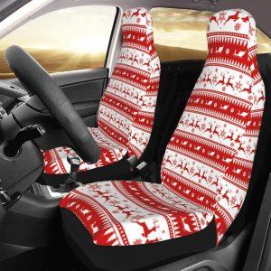 Christmas Reindeer Stripes Car Seat Covers Vehicle…