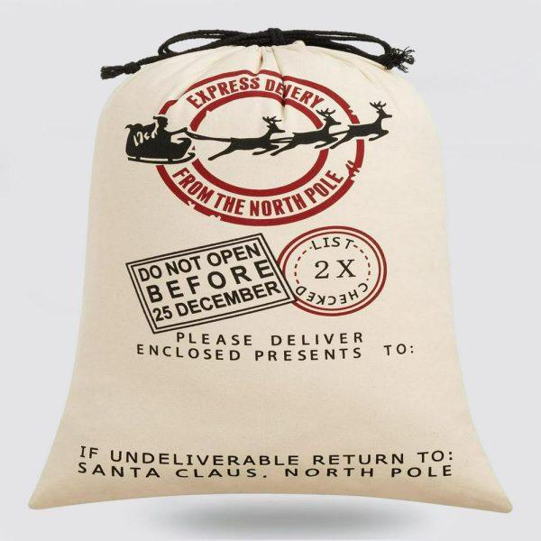 Christmas Sack, Christmas Reindeer Print Sacks, Xmas Santa Sacks, Christmas Tree Bags, Christmas Bag Gift