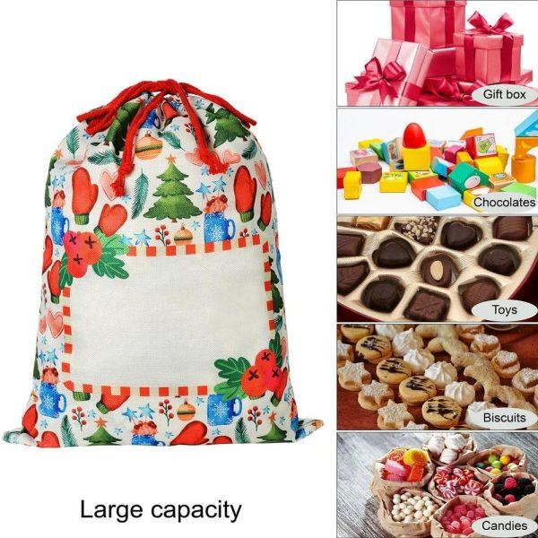 Christmas Sack, Funny Christmas Tree Print Sack, Xmas Santa Sacks, Christmas Tree Bags, Christmas Bag Gift