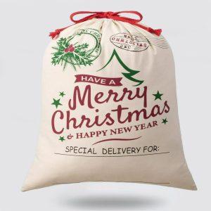 Christmas Sack, Have A Christmas Happy New Year Sacks, Xmas Santa Sacks, Christmas Tree Bags, Christmas Bag Gift