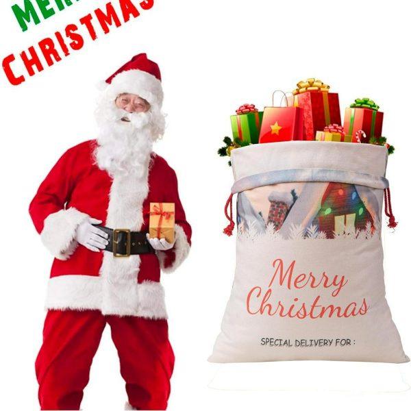 Christmas Sack, House Merry Christmas Sacks, Xmas Santa Sacks, Christmas Tree Bags, Christmas Bag Gift