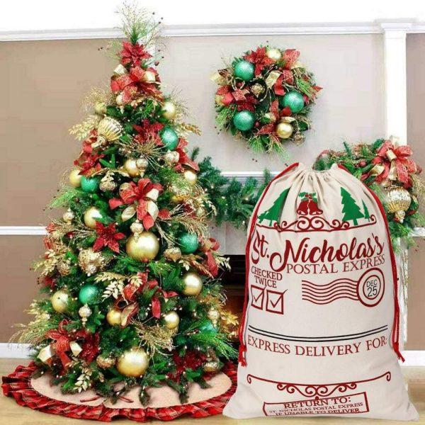 Christmas Sack, Merry Christmas Express Delivery Sacks, Xmas Santa Sacks, Christmas Tree Bags, Christmas Bag Gift