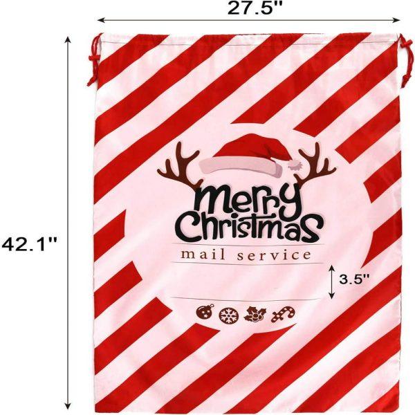 Christmas Sack, Merry Christmas Mail Service Sack, Xmas Santa Sacks, Christmas Tree Bags, Christmas Bag Gift
