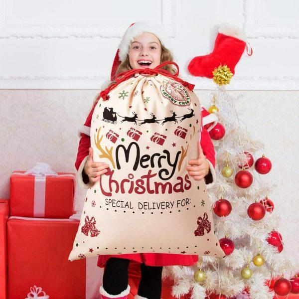 Christmas Sack, Merry Christmas Santa Sacks, Xmas Santa Sacks, Christmas Tree Bags, Christmas Bag Gift
