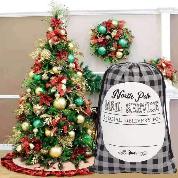 Christmas Sack, North Pole Christmas Sacks, Xmas Santa Sacks, Christmas Tree Bags, Christmas Bag Gift