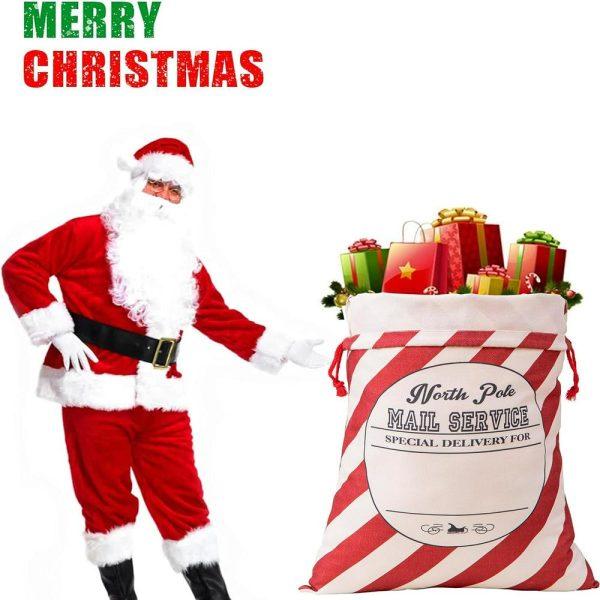 Christmas Sack, North Pole Mail Service Christmas Sacks, Xmas Santa Sacks, Christmas Tree Bags, Christmas Bag Gift