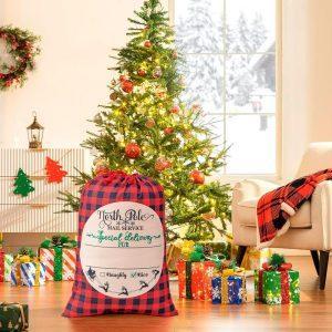 Christmas Sack North Pole Red Caro Christmas Sack Xmas Santa Sacks Christmas Tree Bags Christmas Bag Gift 4 e5rfya.jpg