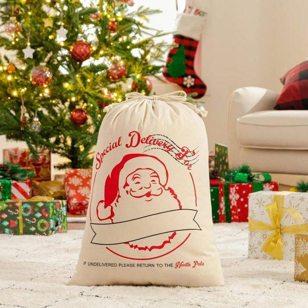 Christmas Sack, Santa Clau Special Delivery Sacks, Xmas Santa Sacks, Christmas Tree Bags, Christmas Bag Gift