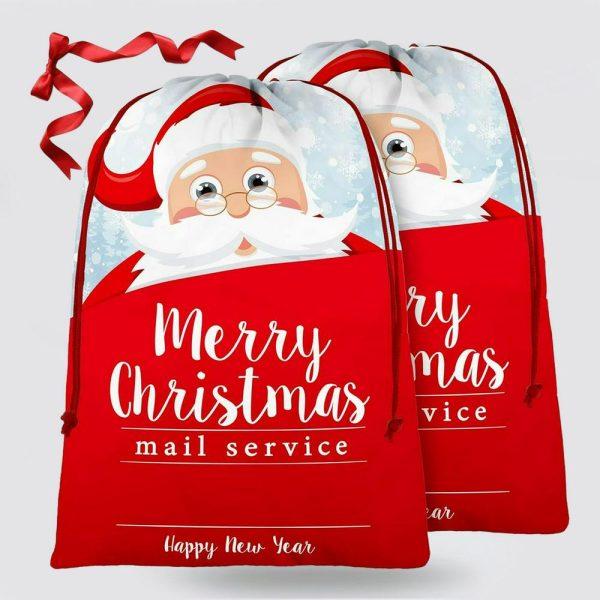 Christmas Sack, Santa Claus Happy New Year Christmas Sack, Xmas Santa Sacks, Christmas Tree Bags, Christmas Bag Gift