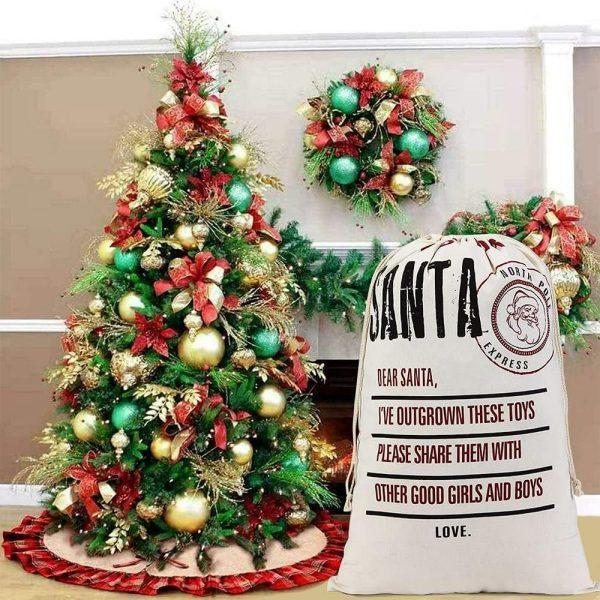 Christmas Sack, Santa North Pole Christmas Sack, Xmas Santa Sacks, Christmas Tree Bags, Christmas Bag Gift