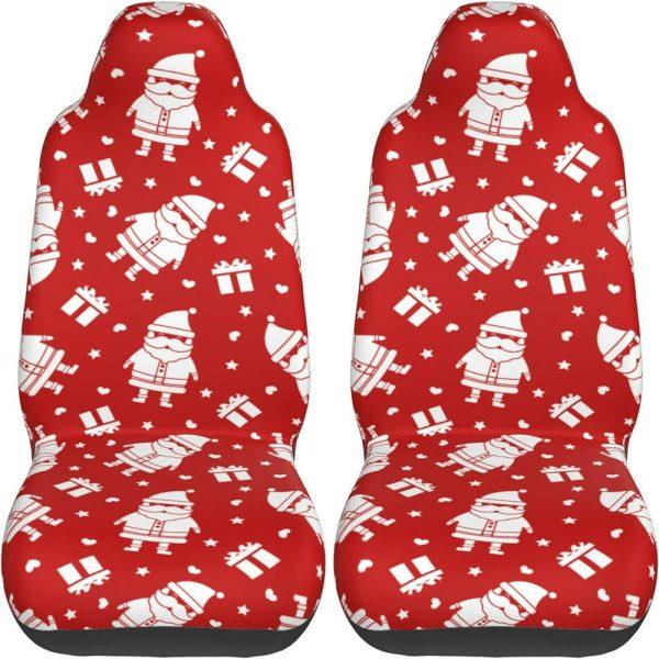 Christmas Santa Gifts Car Seat Covers Vehicle Front Seat Covers, Christmas Car Seat Covers