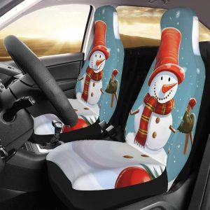 Christmas Snowman Print Car Seat Covers Vehicle…