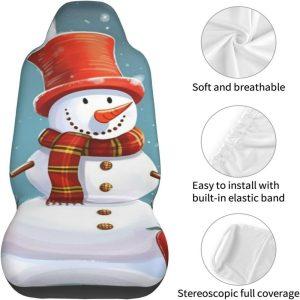 Christmas Snowman Print Car Seat Covers Vehicle Front Seat Covers Christmas Car Seat Covers 4 jle00w.jpg