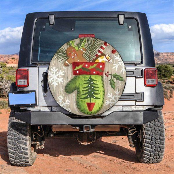 Christmas Tire Cover, Christmas Cookie With Baking Gloves Tire Cover, Spare Tire Cover, Tire Covers For Cars