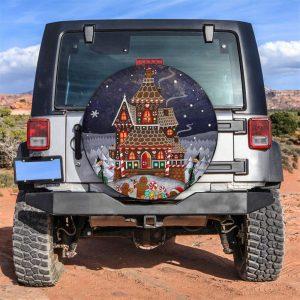 Christmas Tire Cover, Christmas Cookies Houses Tire…
