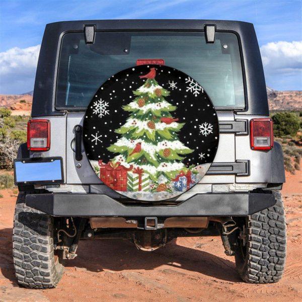 Christmas Tire Cover, Christmas Tree And Gifts Tire Cover, Spare Tire Cover, Tire Covers For Cars