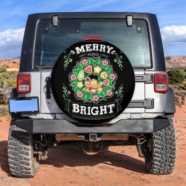 Christmas Tire Cover, Cookies Laurel Wreath Tire Cover, Spare Tire Cover, Tire Covers For Cars