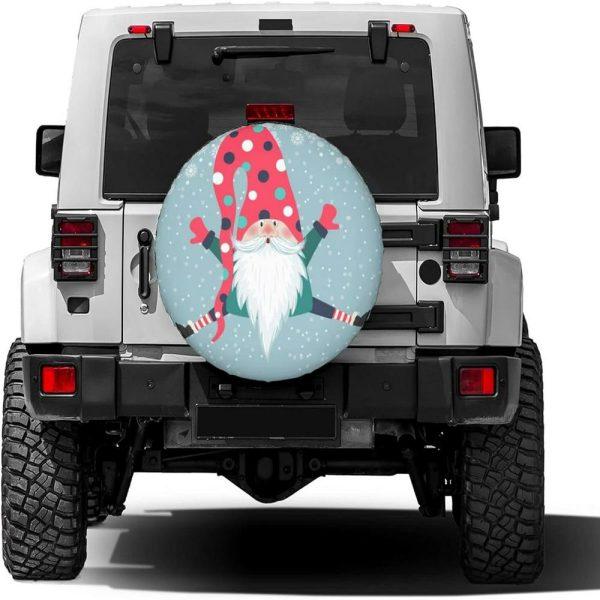 Christmas Tire Cover, Cute Gnomeo Jump Spare Tire Cover, Spare Tire Cover, Tire Covers For Cars