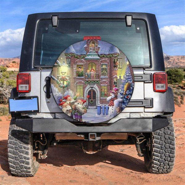 Christmas Tire Cover, Dwarves Sing Christmas Carols Tire Cover, Spare Tire Cover, Tire Covers For Cars