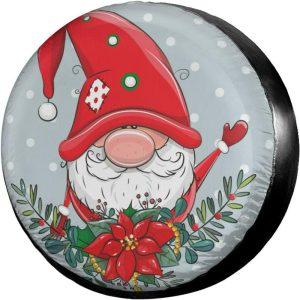 Christmas Tire Cover, Gnome Greeting Christmas Spare…