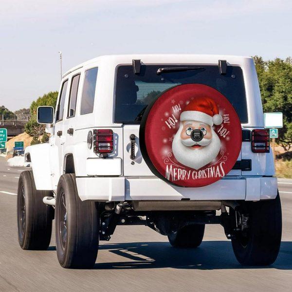 Christmas Tire Cover, Hole Santa Claus Christmas Spare Tire Cover, Spare Tire Cover, Tire Covers For Cars