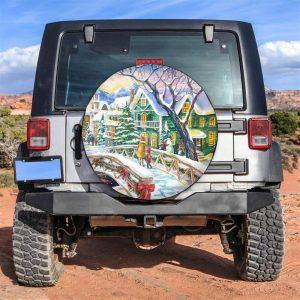 Christmas Tire Cover, Magical Christmas Towns Tire…